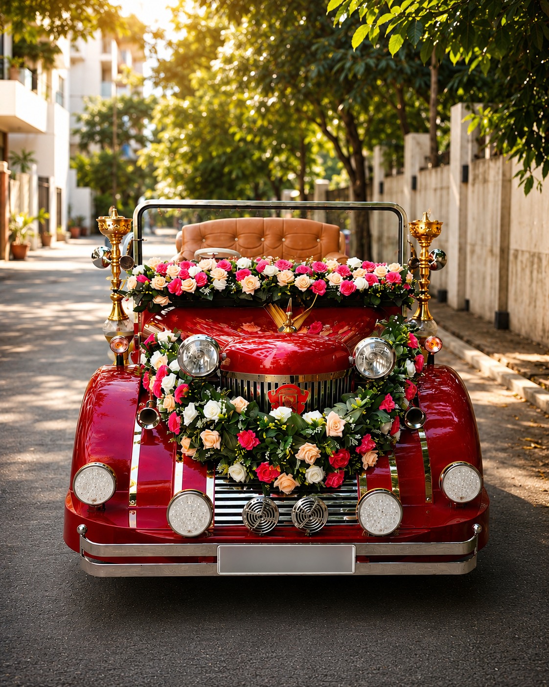 Vintage wedding car